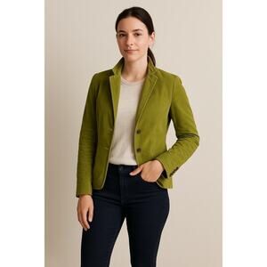 J.Crew JCrew Green Cotton Blazer Jacket Size Small – Tailored Casual Workwear